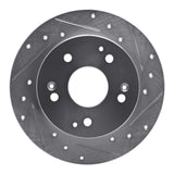R1 Concepts 1997-2006 Acura RSX Rear Right Drilled & Slotted Silver Brake Rotor by R1 Concepts 631-59026R