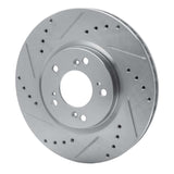 R1 Concepts 2000-2009 Honda S2000 Front Left Drilled & Slotted Silver Brake Rotor by R1 Concepts 631-59027L