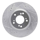 R1 Concepts 2000-2009 Honda S2000 Front Left Drilled & Slotted Silver Brake Rotor by R1 Concepts 631-59027L