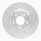 R1 Concepts 2000-2009 Honda S2000 Front Right Drilled & Slotted Silver Brake Rotor by R1 Concepts 631-59027R