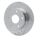 Dynamic Friction 2003-2008 Acura TSX Rear Left Drilled & Slotted Silver Brake Rotor by Dynamic Friction Company 631-59029L
