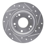 Dynamic Friction 2003-2008 Acura TSX Rear Left Drilled & Slotted Silver Brake Rotor by Dynamic Friction Company 631-59029L
