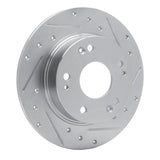 Dynamic Friction 2003-2008 Acura TSX Rear Right Drilled & Slotted Silver Brake Rotor by Dynamic Friction Company 631-59029R