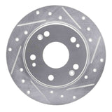 Dynamic Friction 2003-2008 Acura TSX Rear Right Drilled & Slotted Silver Brake Rotor by Dynamic Friction Company 631-59029R