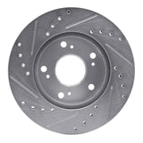 Dynamic Friction 2002-2015 Acura RSX Front Right Drilled & Slotted Silver Brake Rotor by Dynamic Friction Company 631-59030R