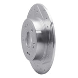 Dynamic Friction 2005-2022 Acura ILX Rear Right Drilled & Slotted Silver Brake Rotor by Dynamic Friction Company 631-59032R