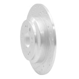 Dynamic Friction 2010-2015 Honda Crosstour Rear Left Drilled & Slotted Silver Brake Rotor by Dynamic Friction Company 631-59033L
