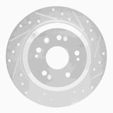 Dynamic Friction 2010-2015 Honda Accord Crosstour Rear Right Drilled & Slotted Silver Brake Rotor by Dynamic Friction Company 631-59033R