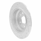 Dynamic Friction 2010-2015 Honda Accord Crosstour Rear Right Drilled & Slotted Silver Brake Rotor by Dynamic Friction Company 631-59033R