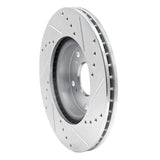 Dynamic Friction 2003-2017 Acura ILX Front Left Drilled & Slotted Silver Brake Rotor by Dynamic Friction Company 631-59034L