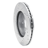 Dynamic Friction 2003-2017 Acura ILX Front Right Drilled & Slotted Silver Brake Rotor by Dynamic Friction Company 631-59034R