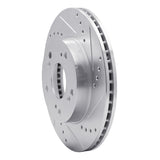 Dynamic Friction 2012-2015 Acura ILX Front Right Drilled & Slotted Silver Brake Rotor by Dynamic Friction Company 631-59036R