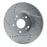 Dynamic Friction 2013-2025 Honda HR-V Front Left Drilled & Slotted Silver Brake Rotor by Dynamic Friction Company 631-59037L