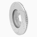 Dynamic Friction 2013-2025 Honda Civic Sedan Front Right Drilled & Slotted Silver Brake Rotor by Dynamic Friction Company 631-59037R