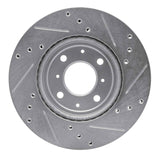 Dynamic Friction 2015-2020 Honda Fit (USA/Canada) Front Left Drilled & Slotted Silver Brake Rotor by Dynamic Friction Company 631-59038L