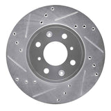 Dynamic Friction 2015-2020 Honda Fit (USA/Canada) Front Left Drilled & Slotted Silver Brake Rotor by Dynamic Friction Company 631-59038L