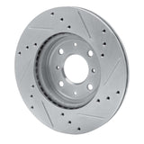 Dynamic Friction 2015-2020 Honda Fit (USA/Canada) Front Left Drilled & Slotted Silver Brake Rotor by Dynamic Friction Company 631-59038L
