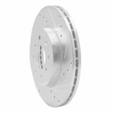 Dynamic Friction 2015-2020 Honda Fit (USA/Canada) Front Right Drilled & Slotted Silver Brake Rotor by Dynamic Friction Company 631-59038R