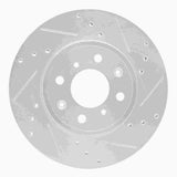 Dynamic Friction 2015-2020 Honda Fit (USA/Canada) Front Right Drilled & Slotted Silver Brake Rotor by Dynamic Friction Company 631-59038R