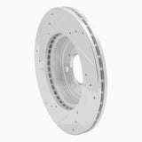Dynamic Friction 2015-2020 Honda Fit (USA/Canada) Front Right Drilled & Slotted Silver Brake Rotor by Dynamic Friction Company 631-59038R