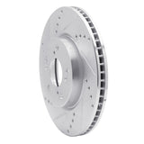 Dynamic Friction 2013-2022 Honda Accord Coupe Front Left Drilled & Slotted Silver Brake Rotor by Dynamic Friction Company 631-59039L