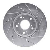Dynamic Friction 2013-2022 Honda Accord Coupe Front Left Drilled & Slotted Silver Brake Rotor by Dynamic Friction Company 631-59039L