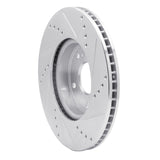 Dynamic Friction 2013-2022 Honda Accord Coupe Front Left Drilled & Slotted Silver Brake Rotor by Dynamic Friction Company 631-59039L
