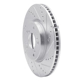 Dynamic Friction 2013-2022 Honda Accord Sedan Front Right Drilled & Slotted Silver Brake Rotor by Dynamic Friction Company 631-59039R
