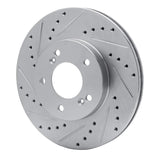R1 Concepts 1991-2001 Acura TL Front Left Drilled & Slotted Silver Brake Rotor by R1 Concepts 631-59040L