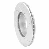 R1 Concepts 1998-2022 Acura ILX Front Left Drilled & Slotted Silver Brake Rotor by R1 Concepts 631-59042L