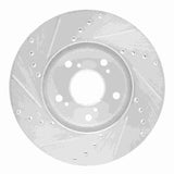 R1 Concepts 1998-2022 Acura CSX Front Right Drilled & Slotted Silver Brake Rotor by R1 Concepts 631-59042R