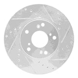R1 Concepts 1998-2022 Acura CSX Front Right Drilled & Slotted Silver Brake Rotor by R1 Concepts 631-59042R