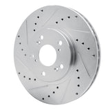 R1 Concepts 1999-2014 Acura MDX Front Left Drilled & Slotted Silver Brake Rotor by R1 Concepts 631-59043L