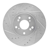 R1 Concepts 1999-2014 Acura MDX Front Left Drilled & Slotted Silver Brake Rotor by R1 Concepts 631-59043L