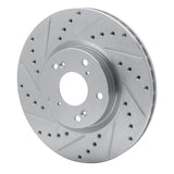 Dynamic Friction 2002-2015 Acura RSX Front Left Drilled & Slotted Silver Brake Rotor by Dynamic Friction Company 631-59045L
