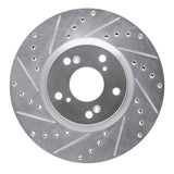 Dynamic Friction 2002-2015 Acura RSX Front Left Drilled & Slotted Silver Brake Rotor by Dynamic Friction Company 631-59045L
