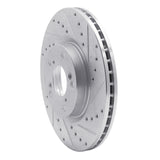 Dynamic Friction 2002-2015 Acura CSX Front Right Drilled & Slotted Silver Brake Rotor by Dynamic Friction Company 631-59045R