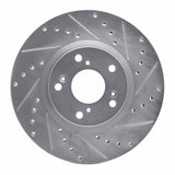 Dynamic Friction 2002-2015 Acura CSX Front Right Drilled & Slotted Silver Brake Rotor by Dynamic Friction Company 631-59045R