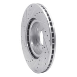 Dynamic Friction 2002-2015 Acura CSX Front Right Drilled & Slotted Silver Brake Rotor by Dynamic Friction Company 631-59045R