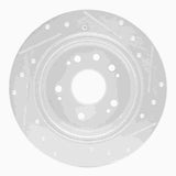 R1 Concepts 2002-2004 Honda CR-V Rear Left Drilled & Slotted Silver Brake Rotor by R1 Concepts 631-59046L
