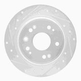 R1 Concepts 2002-2004 Honda CR-V Rear Left Drilled & Slotted Silver Brake Rotor by R1 Concepts 631-59046L