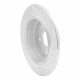 R1 Concepts 2002-2004 Honda CR-V Rear Left Drilled & Slotted Silver Brake Rotor by R1 Concepts 631-59046L