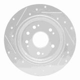 R1 Concepts 2002-2004 Honda CR-V Rear Right Drilled & Slotted Silver Brake Rotor by R1 Concepts 631-59046R