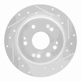 R1 Concepts 2002-2004 Honda CR-V Rear Right Drilled & Slotted Silver Brake Rotor by R1 Concepts 631-59046R