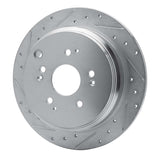 Dynamic Friction 2002-2004 Honda Odyssey Rear Left Drilled & Slotted Silver Brake Rotor by Dynamic Friction Company 631-59047L