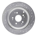 Dynamic Friction 2002-2004 Honda Odyssey Rear Left Drilled & Slotted Silver Brake Rotor by Dynamic Friction Company 631-59047L