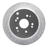 Dynamic Friction 2002-2004 Honda Odyssey Rear Left Drilled & Slotted Silver Brake Rotor by Dynamic Friction Company 631-59047L