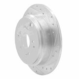 Dynamic Friction 2002-2004 Honda Odyssey Rear Right Drilled & Slotted Silver Brake Rotor by Dynamic Friction Company 631-59047R