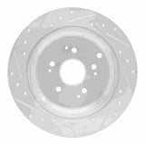 Dynamic Friction 2002-2004 Honda Odyssey Rear Right Drilled & Slotted Silver Brake Rotor by Dynamic Friction Company 631-59047R