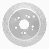 Dynamic Friction 2002-2004 Honda Odyssey Rear Right Drilled & Slotted Silver Brake Rotor by Dynamic Friction Company 631-59047R